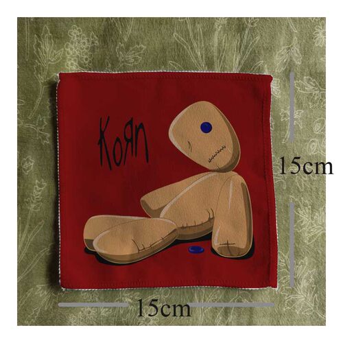 koRn 科恩乐队说唱金属摇滚朋克DIY改装绒布贴包包衣服配件装饰