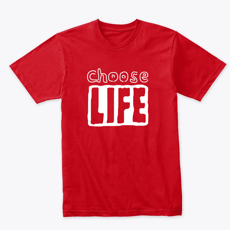 choose life猜火车选择生活电影文艺男女手绘设计感纯棉短袖T恤