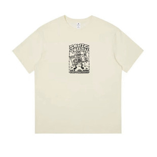 sonic youth 音速青年-手工拓印设计感朋克风男女纯棉短袖T恤