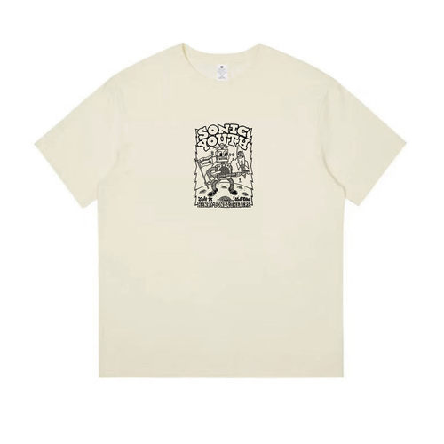sonic youth 音速青年-手工拓印设计感朋克风男女纯棉短袖T恤