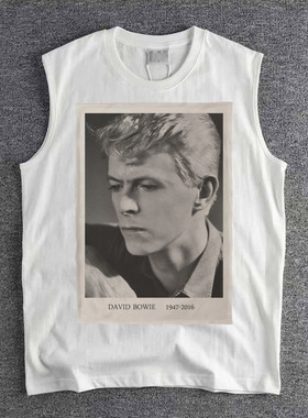 david bowie大卫鲍伊复古华丽摇滚glam rock男女纯棉背心无袖T恤