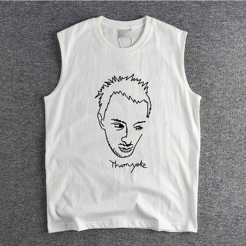 radiohead thom yorke电台司令文艺摇滚手绘设计感男女纯棉坎肩