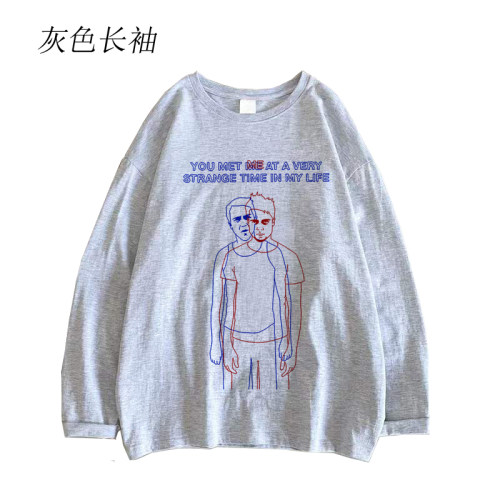 fight club搏击俱乐部经典电影芬奇皮特喷印薄款柔软透气长袖T恤