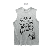 cobain柯本与其苟延残喘不如从容燃烧坎肩背心无袖 nirvana kurt