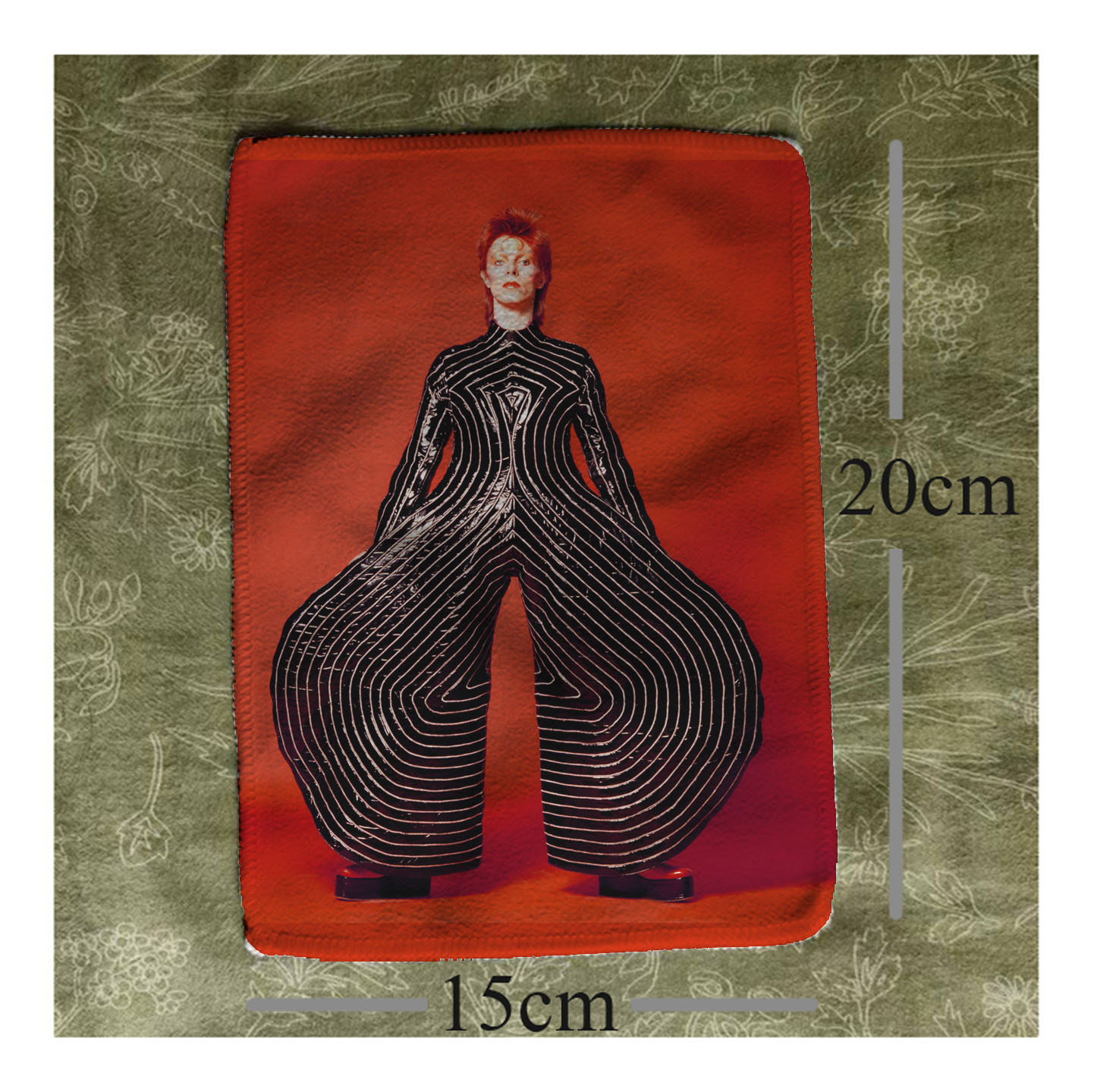 多款david bowie大卫鲍伊绒面布贴布标布章衣服包包remake配件图片