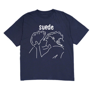 T恤 star英伦摇滚山羊皮手绘设计感文艺男女纯棉短袖 suede dogman