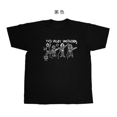 velvet underground地下朋克lou reed卡通手绘设计感纯棉短袖T恤