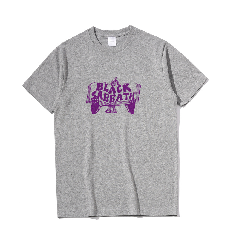 black sabbath黑色安息日重金属摇滚丝网印刷个性低调音乐纯棉T恤