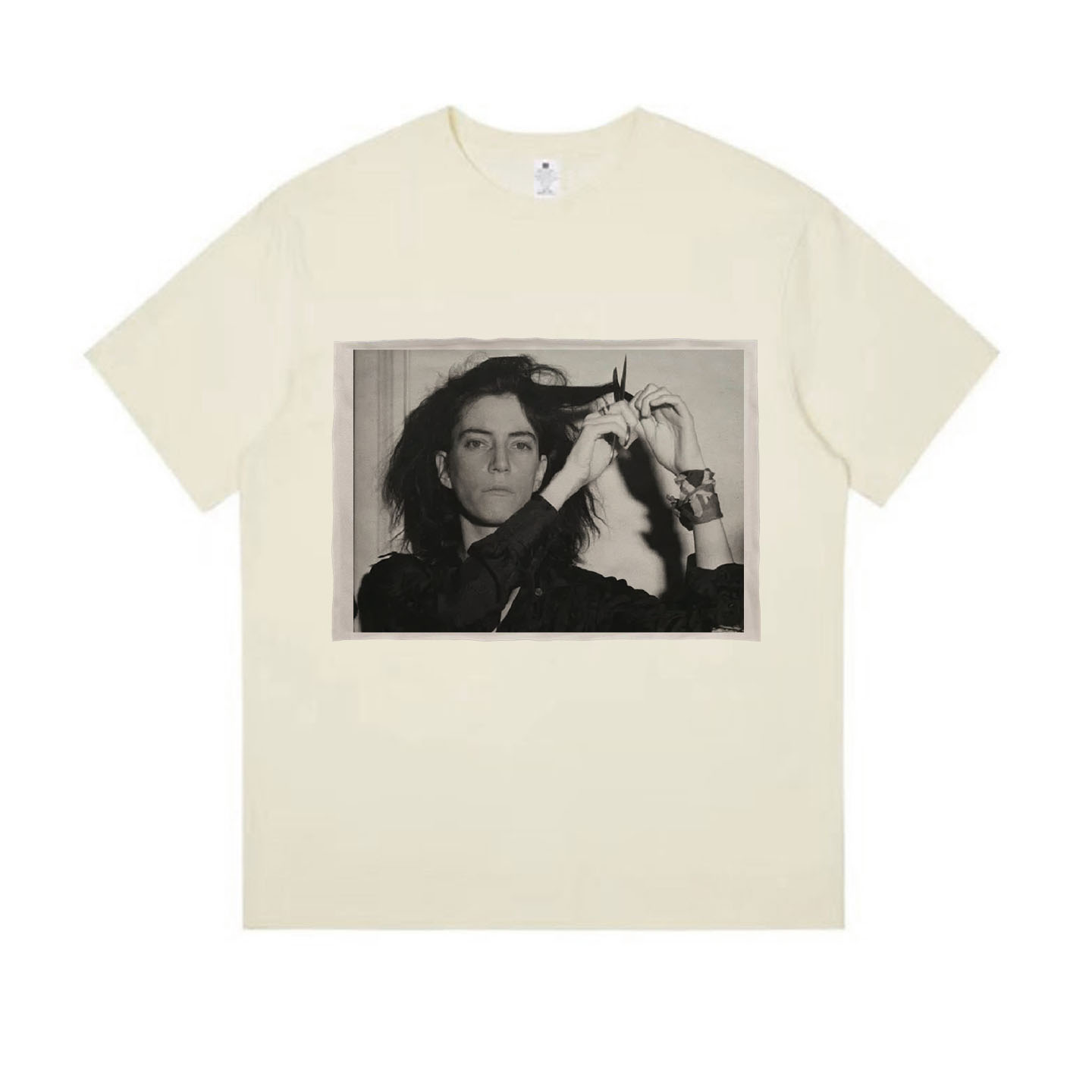 patti smith帕蒂史密斯女性摇滚icon防激凸凸点贴布印花男女纯棉T