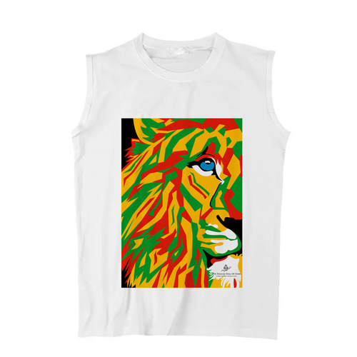 reggae sound system zion lion rasta 雷鬼摇滚圆领坎肩无袖T恤