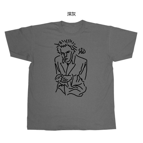 sid vicious johnny rotten性手枪朋克摇滚手绘设计感纯棉短袖T恤