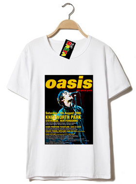 oasis绿洲乐队sonic youth音速青年pixies小妖精喷墨印花T恤