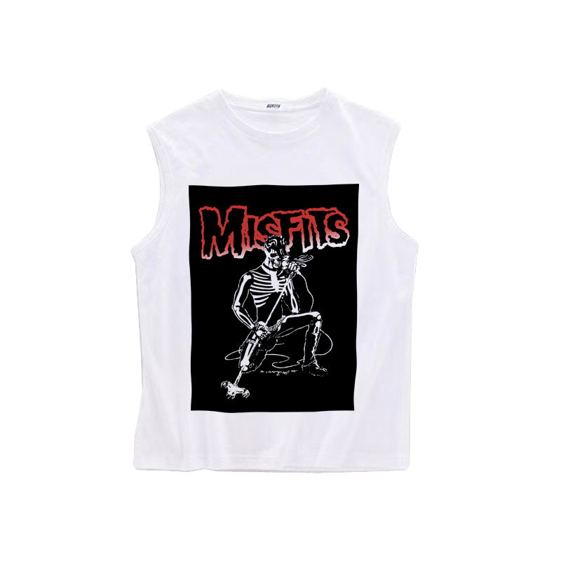 the misfits地下朋克punk摇滚美式休闲男女尺码坎肩背心无袖T恤