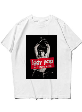 新款joy division后朋克ian curtis iggy pop摇滚乐队纯棉宽松T恤
