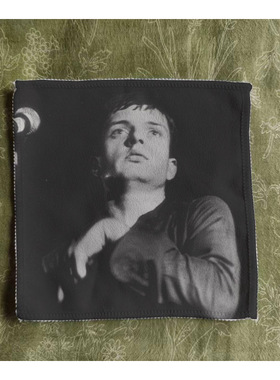 joy division ian curtis脉冲印花柔软桃皮绒布贴包包衣服配件