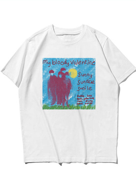 my bloody valentine mbv我的情人节喷印亲肤凉感透气夏季短袖T恤
