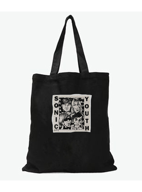 朋克sonic youth洗衣机印花粗棉朋克风摇滚黑色帆布包袋帆布包