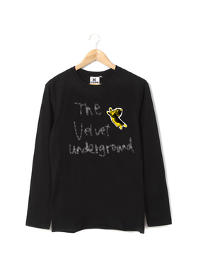 velvet underground地下丝绒趣味小猫朋克手绘文艺摇滚长袖T恤