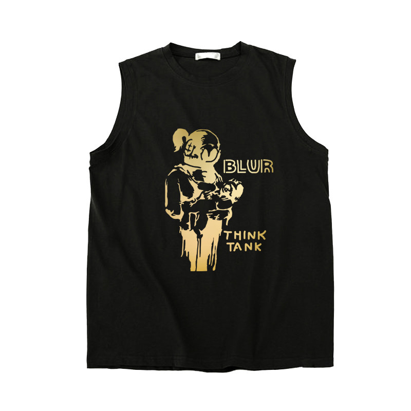 blur think tank modern life is rubbish模糊乐队无袖坎肩T恤