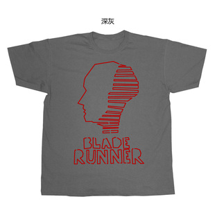 blade runner银翼杀手赛博朋克未来科幻风手绘设计感纯棉短袖T恤