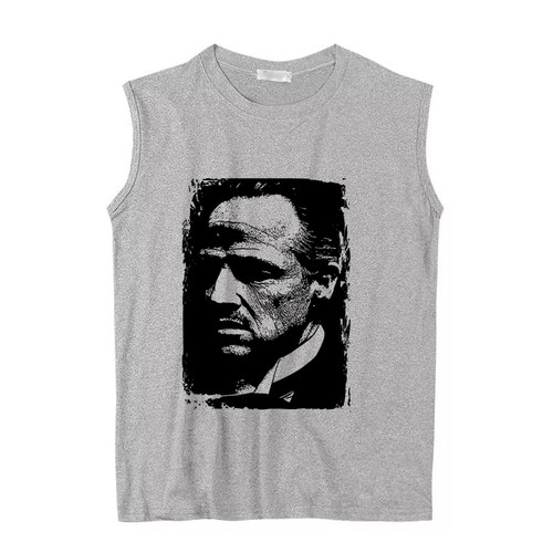 教父北野武黑白文艺电影无袖t恤