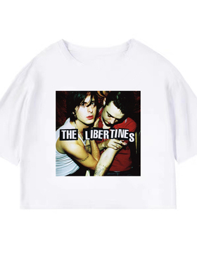blur libertines placebo模糊浪子安慰剂英伦乐队露脐性感半袖T恤