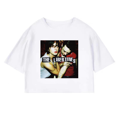 blur libertines placebo模糊浪子安慰剂英伦乐队露脐性感半袖T恤
