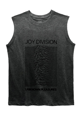 joy division sonic youth 暗黑摇滚烟灰黑显瘦宽松坎肩背心无袖T