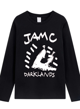 耶s玛丽链jamc and mary chain jamc手写手绘朋克摇滚盯鞋长袖T