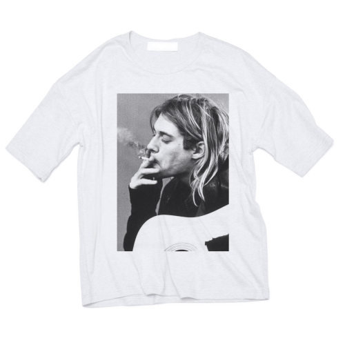 nirvana kurt cobain涅盘柯本摇滚复古宽松柔滑莫代尔短袖T恤衫