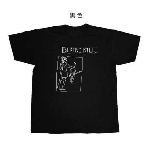 bikini kill riot girl punk rock摇滚女孩小众亚文化纯棉短袖T恤