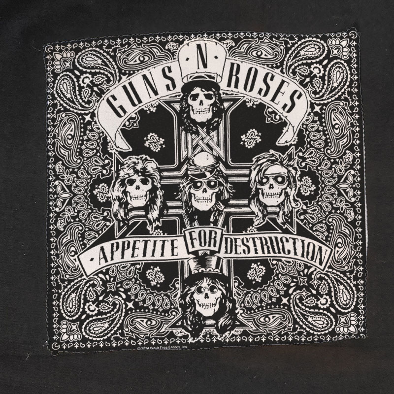 guns n roses 枪花slash axl枪炮玫瑰柔软桃皮绒布贴包包衣服配件