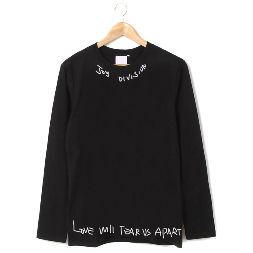 joy division 快乐分裂后朋克手写手绘电台司令文艺风纯棉长袖T恤