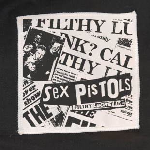 手缝sex pistols朋克摇滚diy印花柔软桃皮绒布贴包包衣服装饰配件