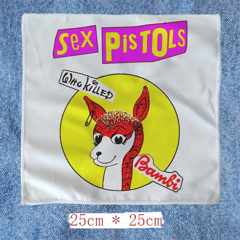 sex pistols性手枪朋克谁kill了可爱小鹿大号布贴缝包包衣服配件