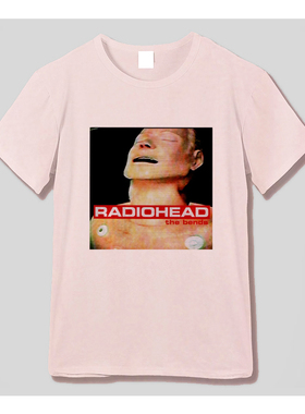 英伦摇滚radiohead-bends电台司令拼贴图案文艺青年印花短袖T恤衫
