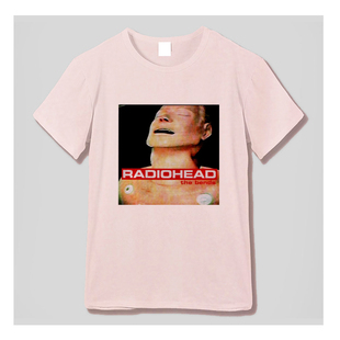 英伦摇滚radiohead-bends电台司令拼贴图案文艺青年印花短袖T恤衫