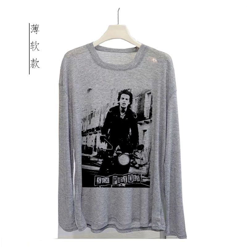 sex pistols性手枪朋克chaos punk摇滚宽松男女透气长袖T恤