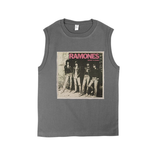 ramones punk rock 三个和弦搞摇滚 复古朋克乐队 纯棉背心无袖T