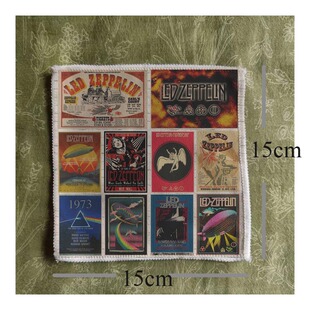 led zeppelin 齐柏林飞艇 mothership喷印桃皮绒布贴包包衣服配件