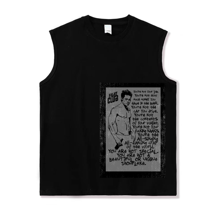 搏击俱乐部 fight club taxi driver 电影透气贴布印花纯棉坎肩T