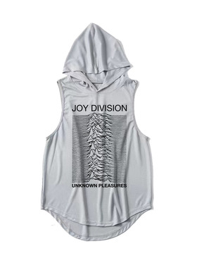 joy division快乐分裂后朋克连帽运动速干排汗坎肩背心跑步