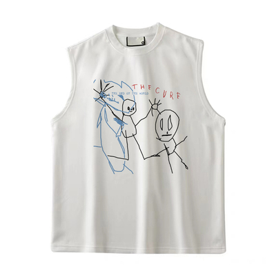 the cure世界尽头冷酷仙境哥特后朋克治愈摇滚乐坎肩背心无袖T恤