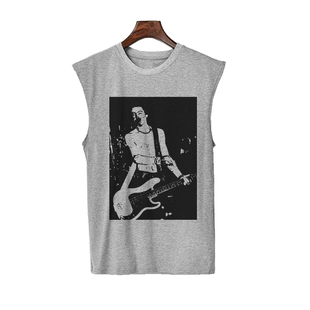 pistols sex punk经典 朋克灰色爽滑凉快夏季 sid 坎肩无袖 vicious