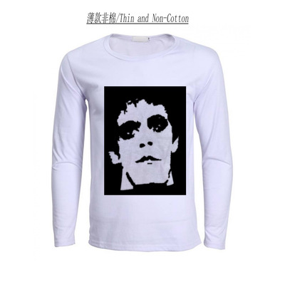 薄款舒适爽滑lou reed velvet underground地下丝绒男女长袖T恤