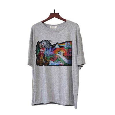 pink floyd艺术摇滚复古音乐文艺风轻薄柔软涤纶莫代尔短袖T恤