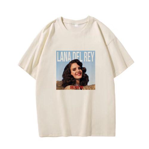 Lana del rey 拉娜德雷 打雷姐 复古摇滚  男女同款 纯棉宽松T恤