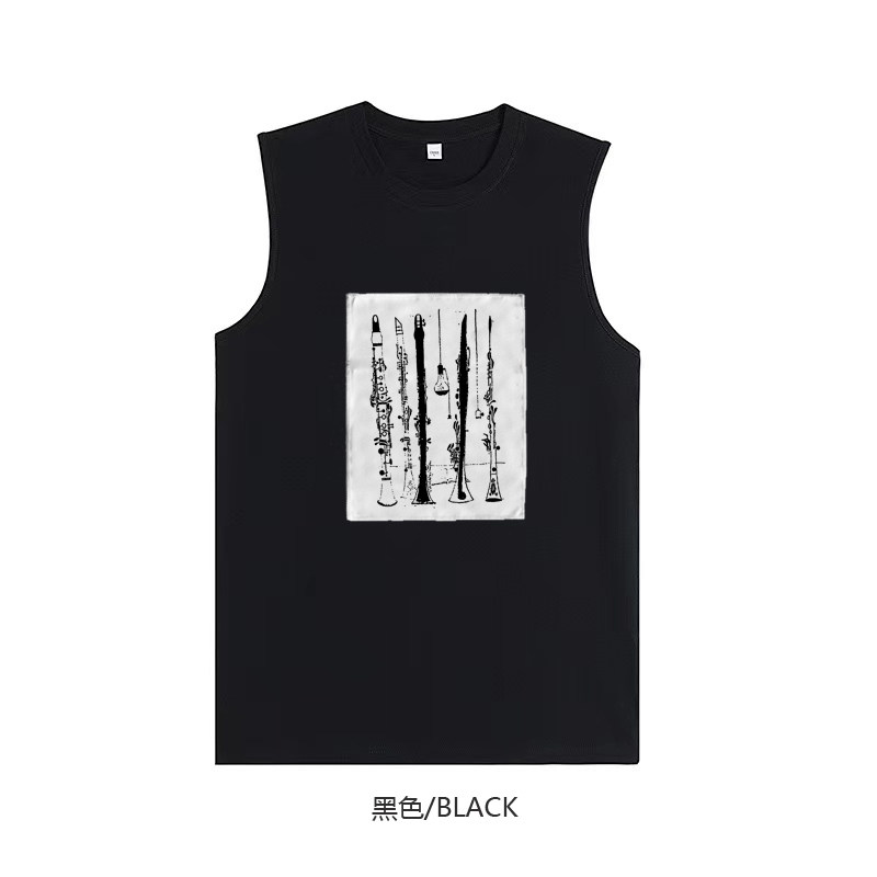 多款 jazz 爵士音乐 miles-davis 圆领休闲纯棉厚实无袖T男女坎肩