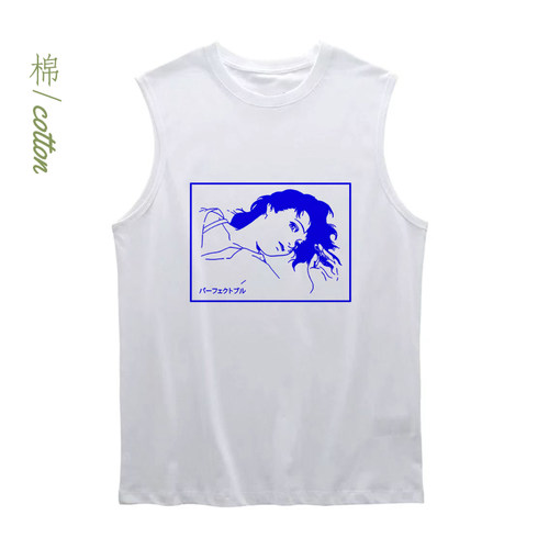 红辣椒perfect blue未麻的部屋今敏悬疑动画纯棉无袖坎肩T恤背心