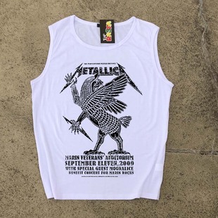 金属乐队metallica trash metal激流金属巨头男女摇滚风背心无袖T
